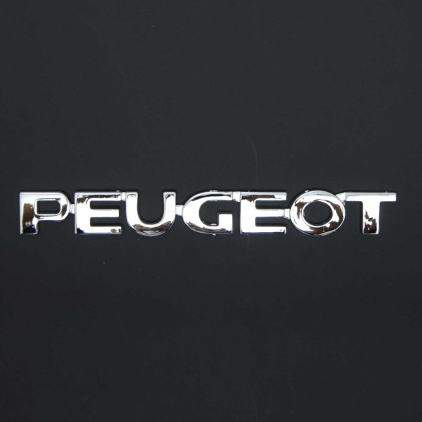 Емблема напис Peugeot 203 x 24 мм Xром скотч