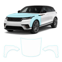 Антигравийная защитная бронепленка по лекалам для Land Rover Range Rover Velar L560 2017-2020 - капот и передние крылья