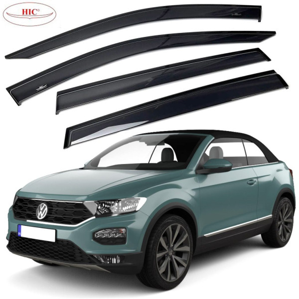 Дефлектори вікон вітровики HIC для Volkswagen T-Roc 2017- Оригінал (VW69)