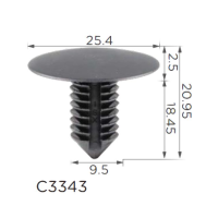 Клипса для обшивки теплозащита салон сиденья Ford, Chevrolet 24501057 (C3343)