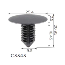 Кліпса для обшивки теплозахист салон сидіння Ford, Chevrolet 24501057 (C3343)