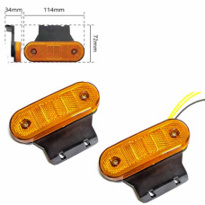 LED Габарит 114 х 72 мм 12/24V 20 діодів Помаранчевий 2 шт (BD-0130)