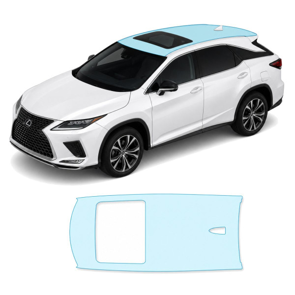 Антигравійна захисна бронеплівка за лекалами для Lexus RX AL20 facelift 2019-2022 - зона даху