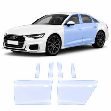 Антигравійна захисна бронеплівка за лекалами для Audi A6 C8 facelift 2023-2025 - зони дверей і стійки вікон