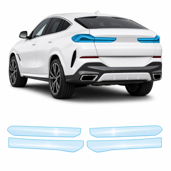 Антигравийная защитная бронепленка по лекалам для BMW X6 G06 facelift 2023- задние фонари стопы