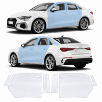 Антигравійна захисна бронеплівка за лекалами для Audi A3 8Y 2020-2024 - зони дверей і стійки вікон
