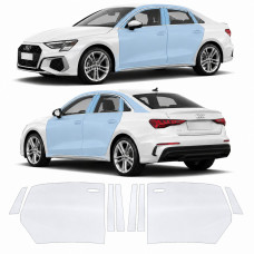 Антигравійна захисна бронеплівка за лекалами для Audi A3 8Y 2020-2024 - зони дверей і стійки вікон