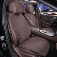 Накидки на передні сидіння Алькантара Maybach Додаткова вентиляція Коричневі 2 шт