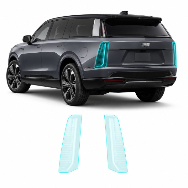 Антигравийная защитная бронепленка по лекалам для Cadillac Vistiq EV 2025- задние фонари стопы