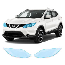 Антигравийная защитная бронепленка по лекалам для Nissan Qashqai J11 2014-2017 - оптика (фары и ПТФ)