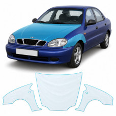 Антигравійна захисна бронеплівка за лекалами для Daewoo Lanos T100 1997-2017 - капот і передні крила