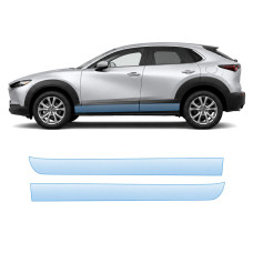 Антигравийная защитная бронепленка по лекалам для Mazda CX-30 DM 2019- нижняя зона кузова пороги