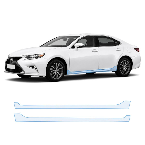 Антигравійна захисна бронеплівка за лекалами для Lexus ES XV60 facelift 2015-2018 - нижня зона кузова пороги