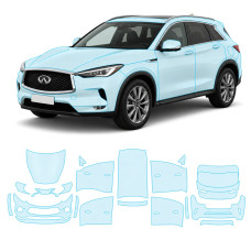 Антигравійна захисна бронеплівка за лекалами для Infiniti QX50 J55 2019- повний кузов