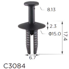 Кліпса кріплення Натискна Розпірна BMW VW AUDI SEAT SKODA MERCEDES (51111908077 N90359101 11602) C3084