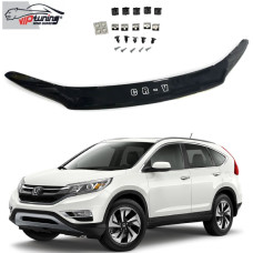 Дефлектор капоту мухобійка Honda CR-V 2010-2012 Євро Кріплення (Vip Tuning) HD28