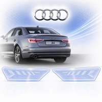 Антигравийная защитная бронепленка по лекалам для Audi A4 B9 2015-2019 - задние фонари стопы