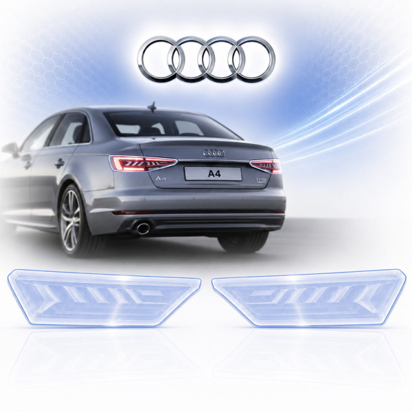 Антигравийная защитная бронепленка по лекалам для Audi A4 B9 2015-2019 - задние фонари стопы