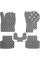 Коврики в салон Экокожа для Skoda Octavia A7 2014- Серые 5 шт (Rombus)