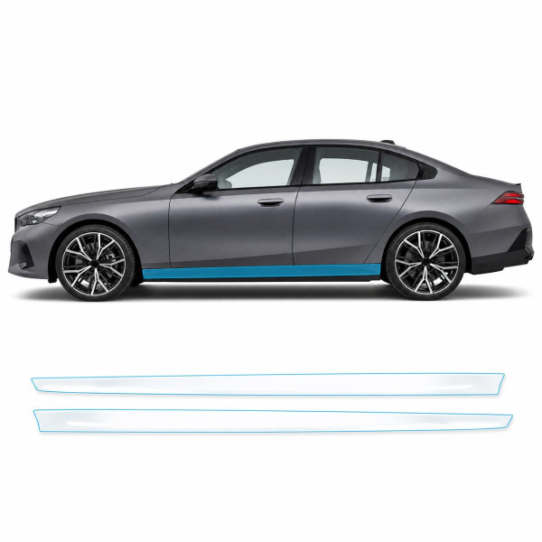 Антигравійна захисна бронеплівка за лекалами для BMW 5 Series G60 2023- нижня зона кузова та пороги