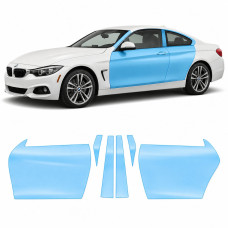 Антигравийная защитная бронепленка по лекалам для BMW 4 Series F32 2013-2020 - зоны дверей и стойки окон