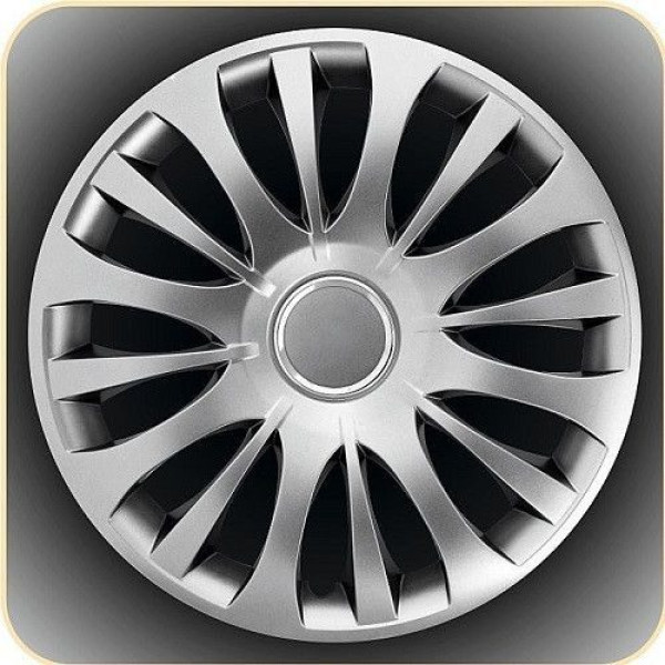 Ковпак колеса з емблемою Toyota SKS329 R15 сірий з логотипом на вибір 4 шт