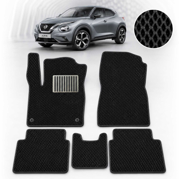 Коврики в салон EVA для Nissan Juke II 2019- (Металлический подпятник) 5 шт