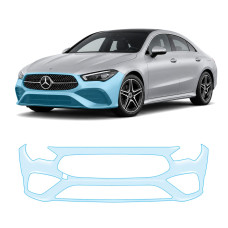 Антигравійна захисна бронеплівка за лекалами для Mercedes-Benz CLA C118 facelift 2023- передній бампер