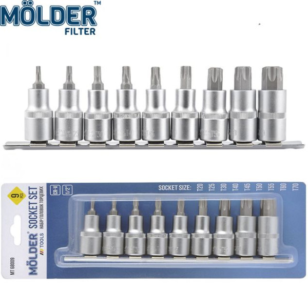 Професійний набір Зірочок Torx Molder 9 предметів Оригінал (MT68009)