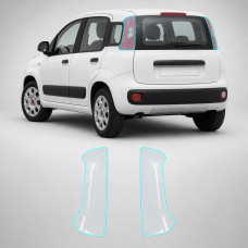 Антигравийная защитная бронепленка по лекалам для Fiat Panda III 2011-2024 - задние фонари стопы
