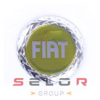 Емблема для Fiat з колоском / пластикова / скотч D80 Жовта