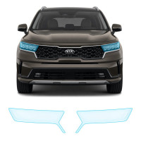 Антигравийная защитная бронепленка по лекалам для Kia Sorento MQ4 2020-2023 - оптика (фары и ПТФ)