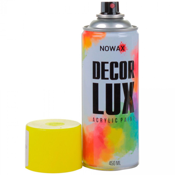 Флуоресцентна фарба Nowax Спрей 450 мл Жовта (yellow) NX48045