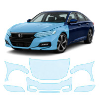 Антигравійна захисна бронеплівка за лекалами для Honda Accord X facelift 2021-2022 - передня частина авто (капот бампер крила))