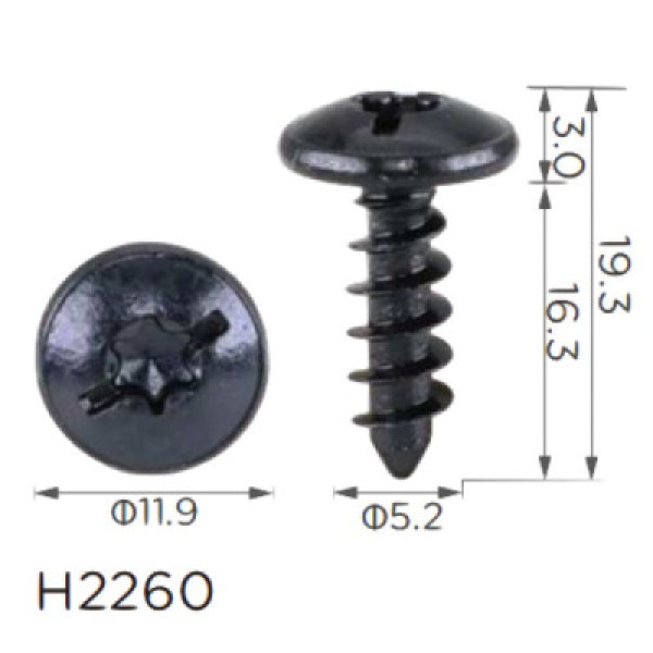 Саморез Volkswagen, Seat, Audi, Skoda (N91132901, 18643) (H2260)