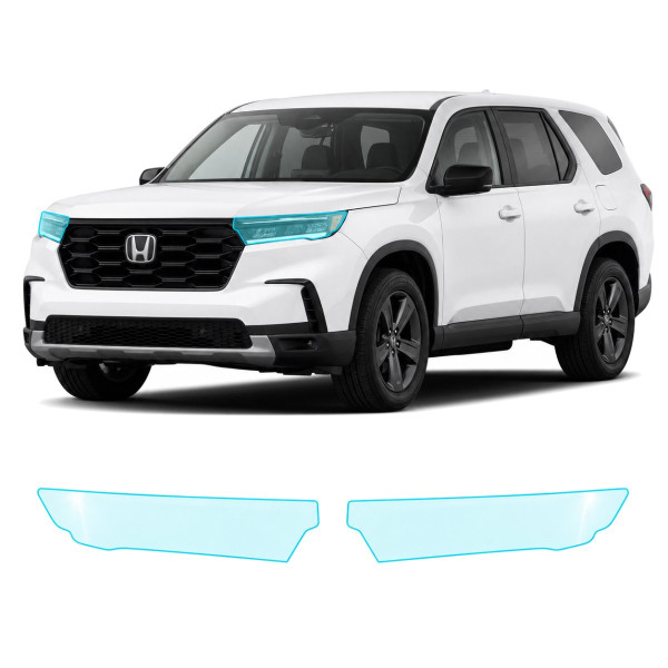 Антигравийная защитная бронепленка по лекалам для Honda Pilot IV 2023- оптика (фары и ПТФ)