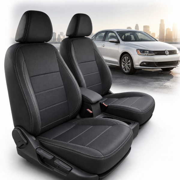 Авточехлы модельные MW Brothers для Volkswagen Jetta VI (2011-2018) Trendline Comfortline Авточехлы (Серия Premium Style)