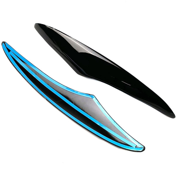 Реснички фар для Daewoo Lanos Волна Черные 2 шт Voron glass