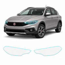 Антигравийная защитная бронепленка по лекалам для Fiat Tipo Cross (Egea Cross) I 2020- оптика (фары и ПТФ)
