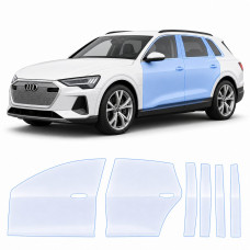 Антигравийная защитная бронепленка по лекалам для Audi Q8 e-tron GE facelift 2023-2025 - зоны дверей и стойки окон