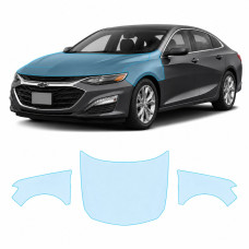 Антигравийная защитная бронепленка по лекалам для Chevrolet Malibu IX facelift 2019-2024 - капот и передние крылья
