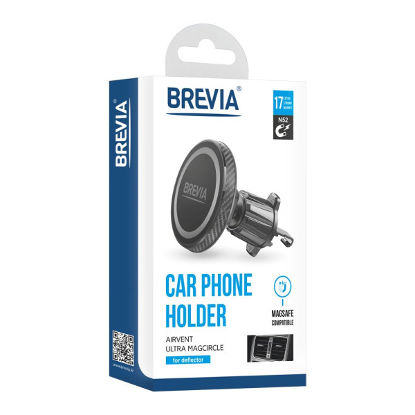 Держатель мобильного телефона Brevia AirVent Ultra Mag Charge Усиленный Магнитный (48010)