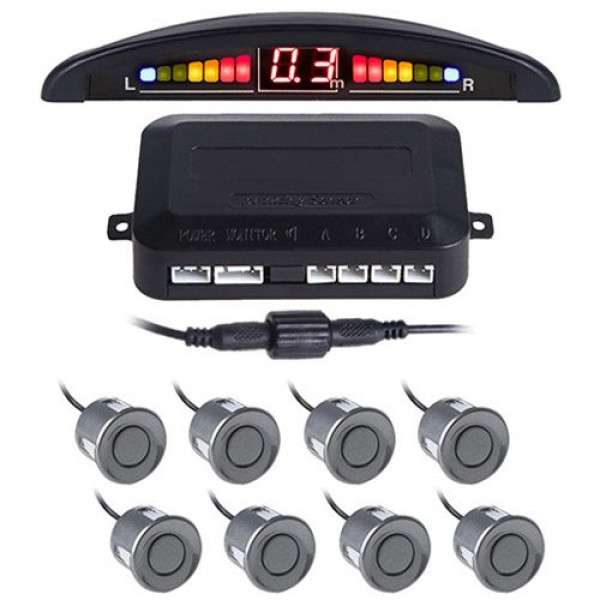 Паркувальна система Pulso LED 8 датчика D22 мм Конектор Сірий (LP-10180-grey)