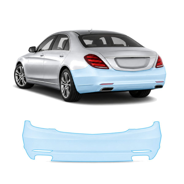 Антигравійна захисна бронеплівка за лекалами для Mercedes-Benz S-Class W222 2013-2017 - задній бампер