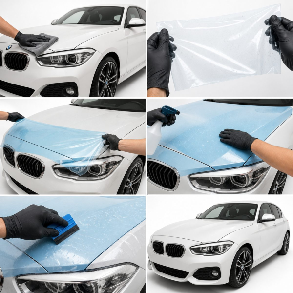 Антигравійна захисна бронеплівка за лекалами для BMW 1 Series F20 facelift 2015-2019 - задні ліхтарі стопи