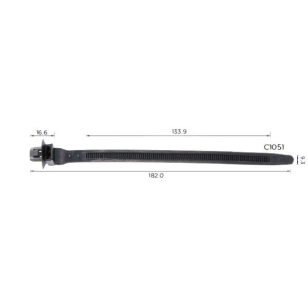 Хомут проводки 181.4мм Toyota (82678-A9007, 82678A9007) (C1051)