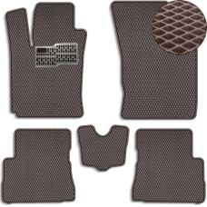 Килимки в салон EVA для Hyundai Getz 2005-2008 з підп'ятником Коричневі 5 шт
