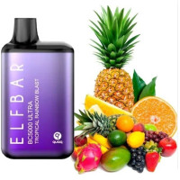 Elf Bar BC5000 Ultra POD 5% Tropical Rainbow Blast Экзотические Тропические Фрукты (Подзаряжаемый)