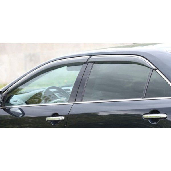 Дефлектори вікон вітровики для Toyota Camry V50 2011- (З Хромом ) (08611-33840)