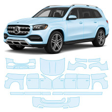 Антигравийная защитная бронепленка по лекалам для Mercedes-Benz GLS X167 2019-2023 - полный кузов